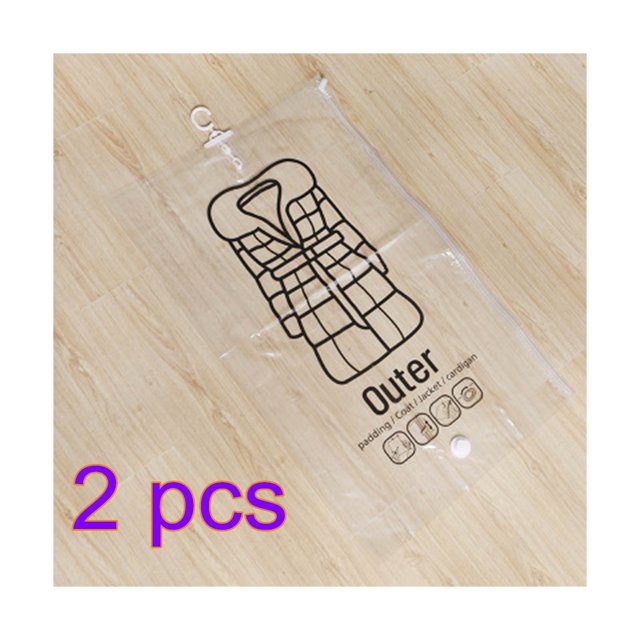 Side Pull Hanging Vacuum Compression Bag Hanging Clothes Storage Sorting Bag Clothing Dustproof Cover