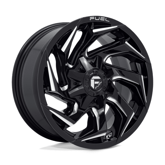 Fuel D753 Reaction 18X9 6X135/6X139.7 1Et 78Cb Gloss Black Milled Wheel