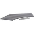 thumbnail image 4 of Lorell Relevance Series 120 Curve Panel Top Weathered Charcoal Laminate Rectangle Top - 47.25" Table Top Length x 34.13" Table Top Width x 1" Table Top Thickness - Assembly Required, 4 of 7