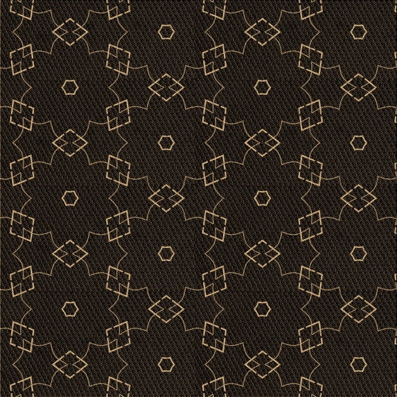 Ahgly Company Machine Washable Indoor Square Transitional Night Black Area Rugs, 4' Square