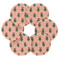 thumbnail image 3 of 6 Pcs Drink Coasters with Holder 3.94in Woven Coasters for Drinks Green Trees and Red Bows Coaster Set for Protection Table, 3 of 7