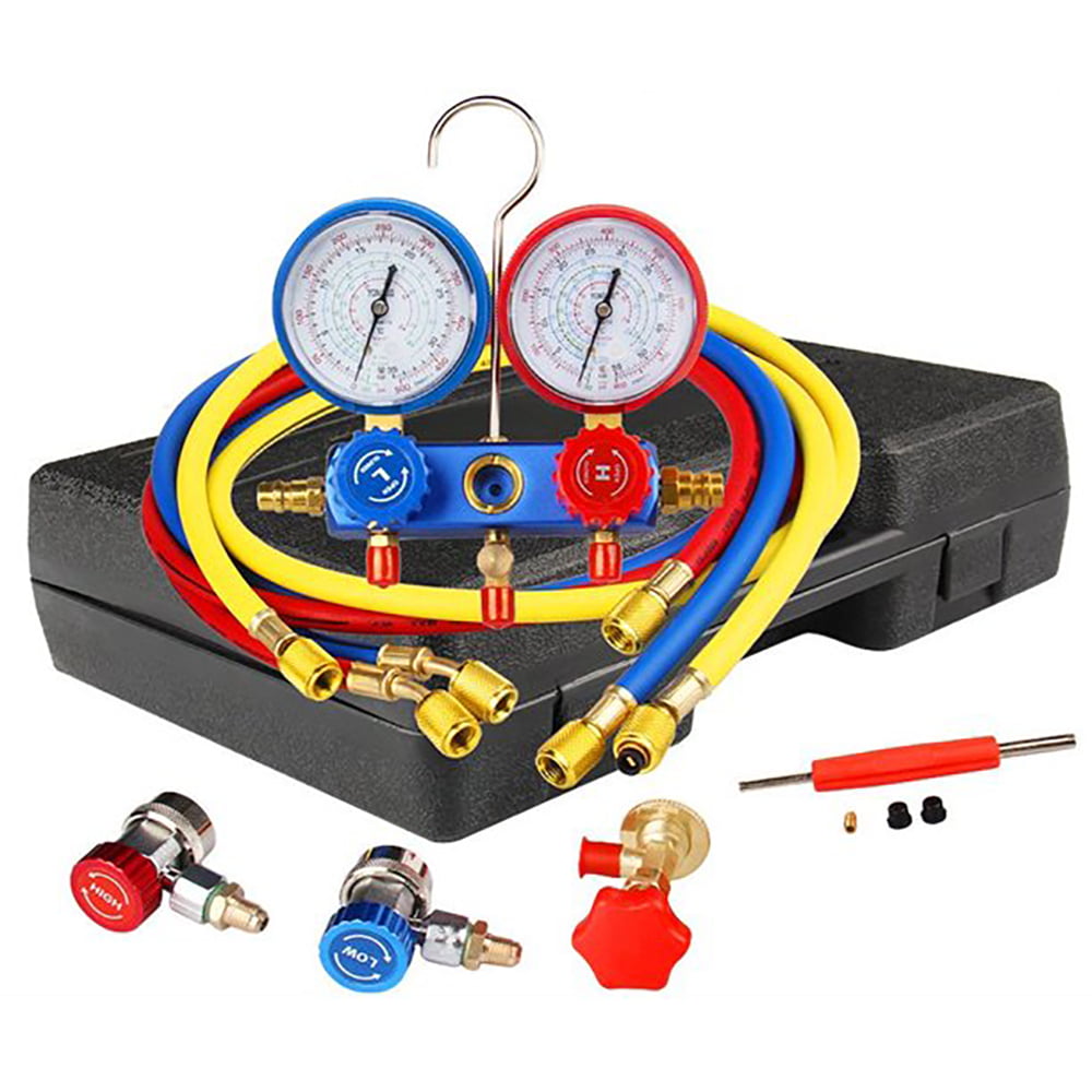 R134A A/C Manifold Gauge Conversion Kit High Low Angle Quick Adapter ACME Car AC 