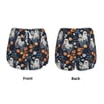 thumbnail image 5 of Lsque Cute ghost in the flowers Printed Women's Running Shorts with Liner Pockets,Elastic Quick Dry Workout Athletic Gym Yoga Shorts,Womens High Waist Shorts-Medium, 5 of 9
