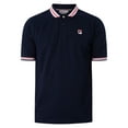 thumbnail image 5 of Fila Faraz Tipped Rib Polo Shirt, Blue, 5 of 5