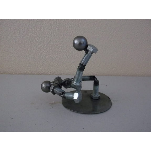 Soccer Player Metal Bolt Figurine