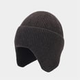 thumbnail image 1 of Men's and Women's Solid Color Autumn and Winter Outdoor Knitted Hats Core Yarn Dome Hats, 1 of 3