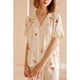 thumbnail image 1 of Pijama elegante con estampado de satén ligero y cómodo para mujer, ropa de casa, conjunto de pantalones cortos de manga corta, 1 of 6