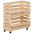 thumbnail image 5 of vidaXL Vegetable Trolley 37x30x80 cm Solid Pinewood, 5 of 5