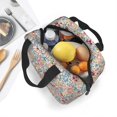 thumbnail image 5 of Bingfone Trendy Floral Design Print Lunch Bag Insulated Lunch Box, Small Leakproof Cooler Food Lunch Containers Reusable High Capacity Lunch Tote Bags for Work, Travel, Outdoor, 5 of 5