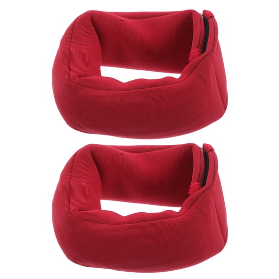 ELAYARD 2Pcs Adjustable Ankle Weights Red for Pilates Walking and Strength Training