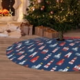 thumbnail image 5 of KLL 30" Christmas Tree Skirt Cartoon Lighthouse Xmas Tree Skirts Mat for New Year Xmas Holiday Party Indoor Outdoor Home Decoration, 5 of 5