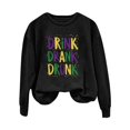 thumbnail image 4 of Tweang Mardi Gras Tops for Women Mardi Gras Clothing Fall Sweatshirts for Women Half Zip Sweatshirt Women Blazer Jackets for Women Hooded Sweatshirt Mardi Gras Womens Shirt Black M, 4 of 4