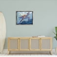 thumbnail image 2 of Stupell Industries Deep Ocean Sea Turtle Painting Luster Gray Floating Framed Canvas Print Wall Art, Design by Ziwei Li, 2 of 6