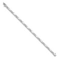 thumbnail image 2 of Real 14kt White Gold 3mm Bar Link Tennis Bracelet Mounting; 7 inch; for Adults and Teens; for Women and Men, 2 of 3