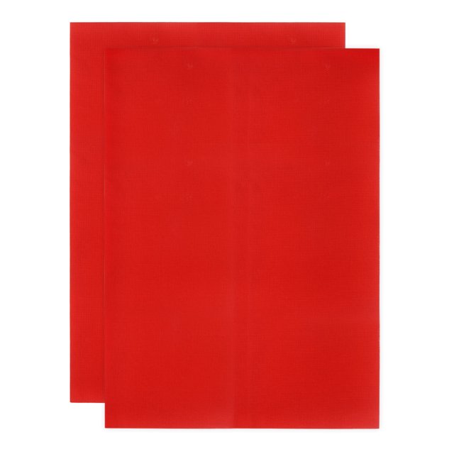 Unique Bargains 2Pieces 14 Count Cross Stitch Cloth 20 by 28 Inch Embroidery Fabric, Red