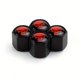 thumbnail image 5 of Tapas Vástago Válvula Neumático Coche 4 Unidades/juego Calavera ( ) Y Rojo, 5 of 9
