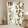 thumbnail image 3 of Homewish Cartoon Dachshund Dog Kitchen Curtains,Yellow Black Out Curtains Pack of 2 (42x63 Each), 3 of 6