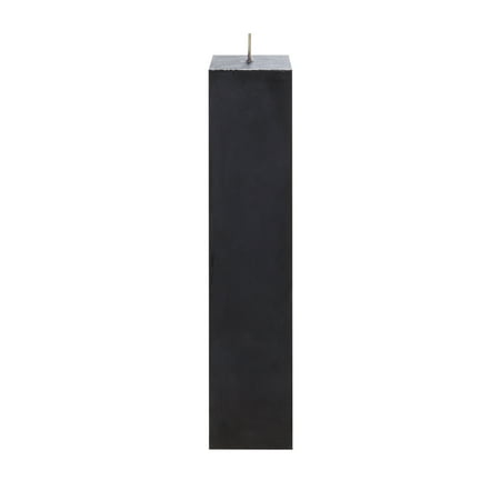 Mega Candles Unscented Black Square Pillar Candle | Hand Poured Premium Wax Candles 2