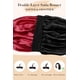 thumbnail image 5 of Gorro para dormir con pelo vettres, forro de satén, seda, negro y rojo, 5 of 6