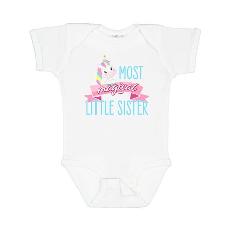 

Inktastic Most Magical Little Sister- Cute Unicorn Gift Baby Girl Bodysuit