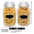 thumbnail image 5 of Estilo Glass Cookie Jars| Apothecary Jars with Lids Includes Chalkboard Labels And Chalk | Airtight Glass Jar for Storing Cookies Candies, Cereal and Food | Set of 2 Round Canisters, 5 of 7
