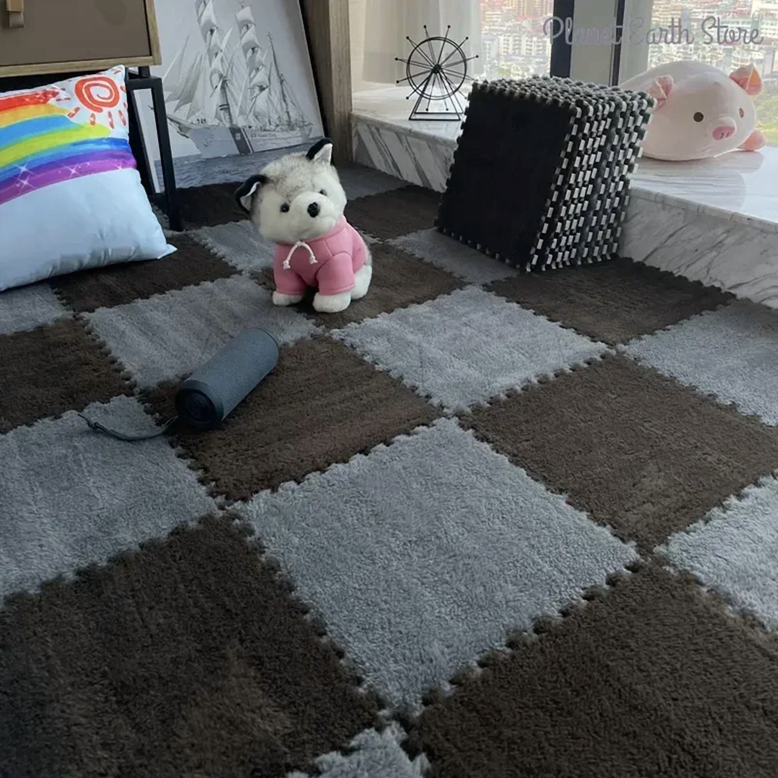 10/20Pcs Soft Plush Children's Mat Baby Play Mat Baby Toys Eva Foam Puzzle Carpet in Children's Room Keep Warm Playmat Floor Mat