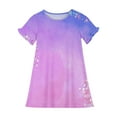 thumbnail image 4 of Cethrio Nightgowns for Girls, Soft Short Sleeve Summer Casual Sleep Dresses Multicolor Size 7-8 T, 4 of 5