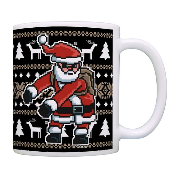 ThisWear Santa Christmas Coffee Mug Floss Santa Claus Ugly Christmas Sweater Mug Coffee Mug Multi