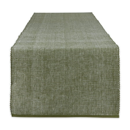 DII Sage & White 2-Tone Ribbed Table Runner