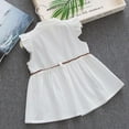 thumbnail image 2 of FNNMNNR Baby Kids Girls Embroidery Floral Dress Toddler Baby Summer Sleeveless Ruffle Dress, 2 of 7