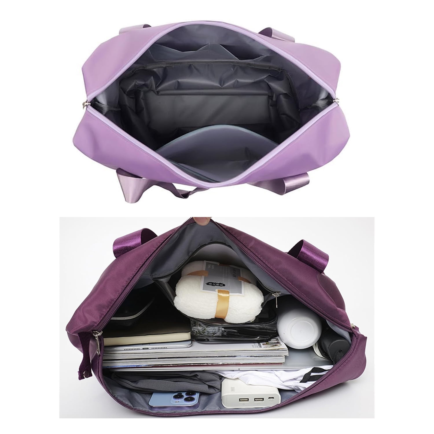 Kulken Travel Bag With Wheels - 2025 New Large Capacity Travel Bag - Universal Wheel Removable Gray