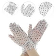 thumbnail image 2 of Unique Bargains 1 Pair Sunblock Mittens Mesh Sun Block Driving Gloves for Women White Black, 2 of 5