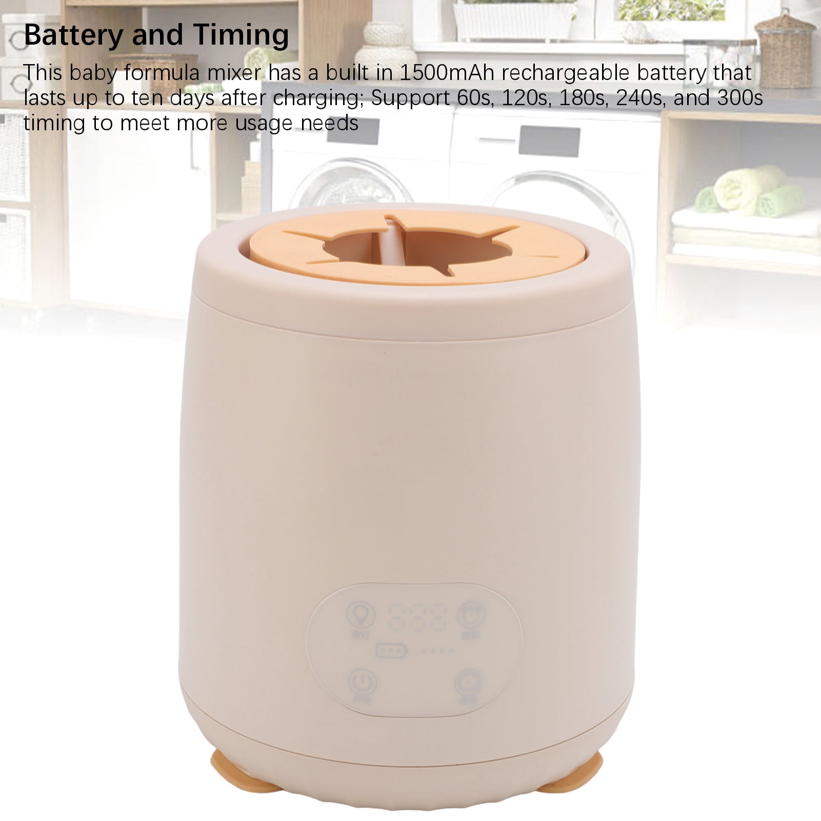 Nieyigj Electric Baby Formula Mixer, Automatic Infant Bottle Shaker with 4 Intelligent Mixing Modes, Low Noise Milk Shaker for 50-75mm Bottles (7.08 inches / 18 cm)