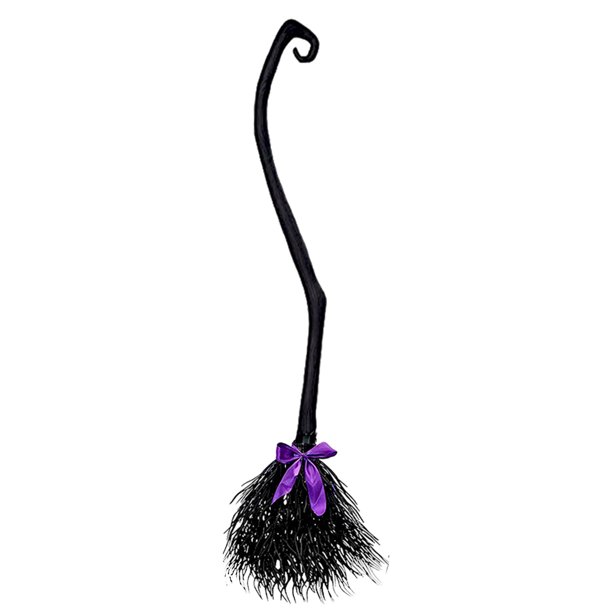 Escoba de bruja de plástico para Halloween, accesorio para disfraz de bruja, escoba para fiesta de disfraces de Halloween