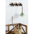thumbnail image 5 of Decmode Wood & Metal Rhino Sculpture Wall Mounts Decorative Wall Hook Rack w/ 3 Hooks, 19” x 5”, 5 of 5