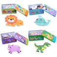 thumbnail image 4 of Gwong Juguete 6pcs Kids Dibujos animados de madera Vehículo animal Jigsaw Puzzle juego Early Education Toy Gwong 30005573, 4 of 7