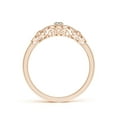 thumbnail image 2 of ANGARA Natural 0.12 Ct. Diamond Halo Engagement Ring in 14K Rose Gold for Women (Ring Size: 3.5), 2 of 9
