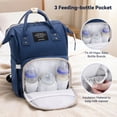 thumbnail image 2 of Diaper Bag Backpack,Caveen Multifunctional Mommy Nappy Bags with Insulated Pockets, Waterproof, Large Capacity, Blue, 2 of 8