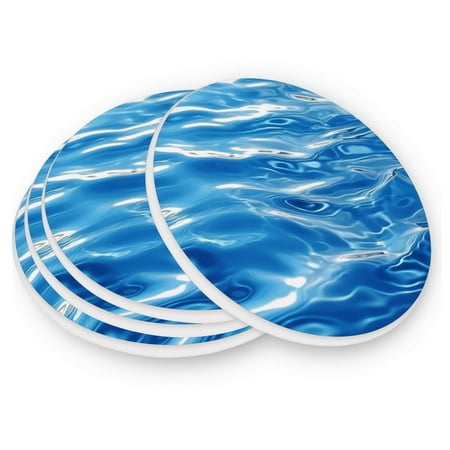 

Round Coasters Modern Style Ceramic Coaster Waterproof and Durable Drink Coaster Coasters set of 4 Customizable Coasters 1pc Water Ripple Pattern
