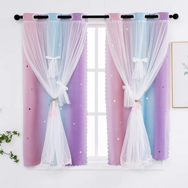 Curtains for Girls Bedroom Kids Curtain Baby Nursery HollowOut Star