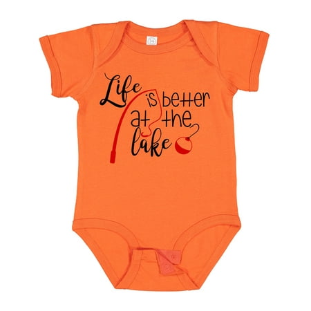 

Inktastic Life is Better at the Lake Fishing Pole with Bobber Gift Baby Boy or Baby Girl Bodysuit