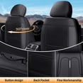 thumbnail image 2 of Fit for Toyota Camry 2025 Seat Cover, Perforated Breathable Leather 5 Piece Full Set Non-Slip Lining Protect and Upgrade Seats, Black Car Seat Covers, Protect Car Seats, 2 of 9