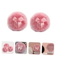 thumbnail image 3 of LOLIPPYY Set of 2 Soft Powder Puff Makeup Applicators with Bowknot Design for Loose Powder Finish, 3 of 8