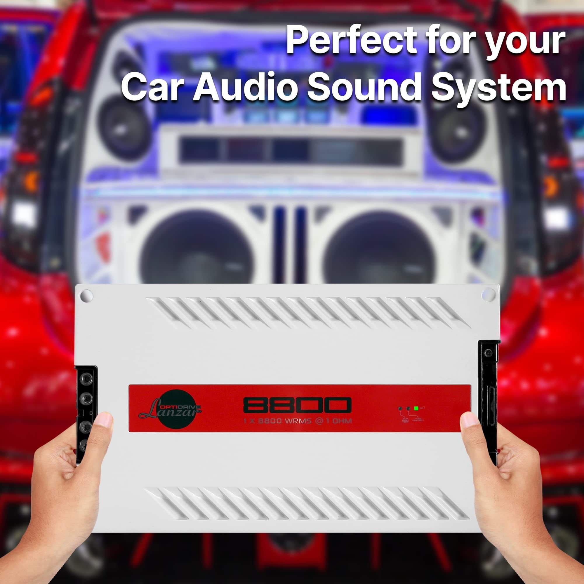Lanzar 8800.1 Car Auto 8000W Mono Block Small Audio Vehicle