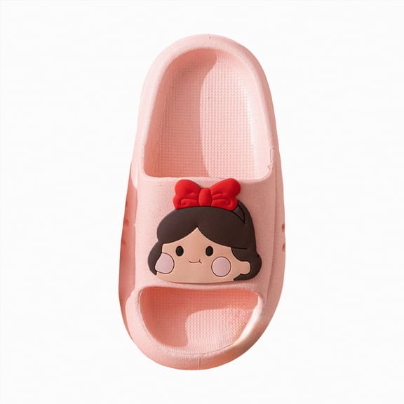 kpoplk Kids Solid Color Slippers Unisex Child Boys Girls Slide Sandals for Kids Flip Flops Comfy Shower Slippers Beach Garden Shoes(Pink,13)