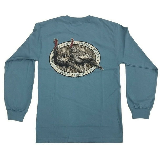 Heybo - Heybo Bottomland Turkeys Long Sleeve T-Shirt Slate Blue ...