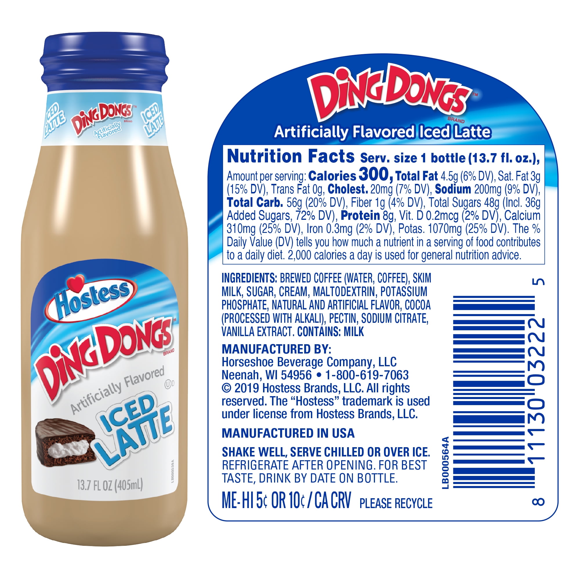Hostess® Iced Latte, Ding Dongs™ Flavored, 13.7oz Ready to ...