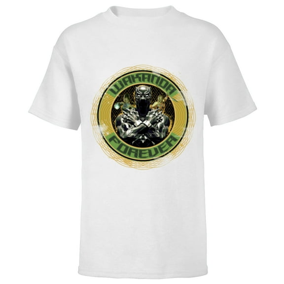 Marvel Black Panther Shuri and Okoye Wakanda Forever - Short Sleeve T-Shirt for Kids - Customized-White