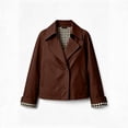 thumbnail image 4 of QQZ Relaxed Cropped Double Breasted Trench Jacket Women, Lightweight Cardigans For Women Trendy, Fall Travel Business Casual Commute Street Daily Outfits, 4 of 9