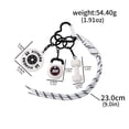 thumbnail image 2 of YANONELRY 3PCS/set Dumbbell Kettle Barbell Plates Braided Rope Keychain - Fashion Silicone Dumbbell for Gym Lovers - For Healthy Fitness Women Bag Gift, 2 of 4